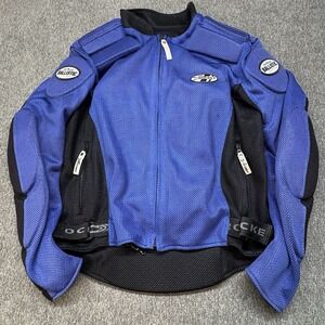 Joe Rocket Jacket Mens XL Blue Ballistic Series Armored Motorcycle Mesh
